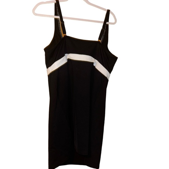 LANDS END UNDERWIRE DRESSKINI TUNIC TOP SWIM Dress plus size 16 - Picture 2 of 4